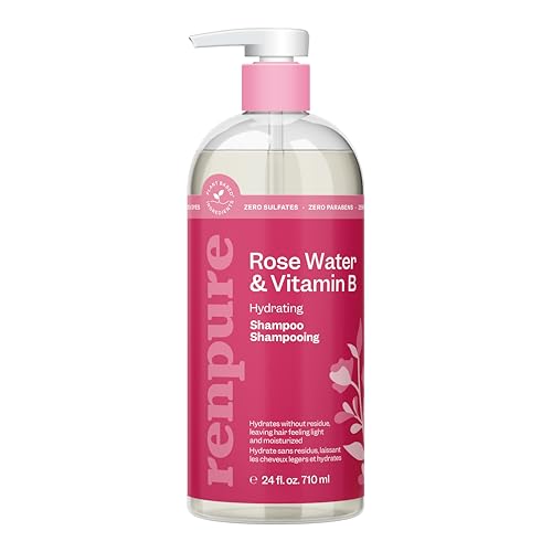 Image 1 of Default Title for the product RENPURE Plant-Based Rose Hydrating Shampoo for Dry Hair