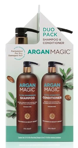 Image 1 of Default Title for the product Argan Magic Ultra Shampoo and Conditioner Combo Pack (32 oz)