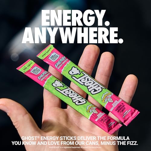 Image 2 of GHOST Sugar-Free Energy Drink Packets, Warheads Sour Watermelon, 24 Sticks