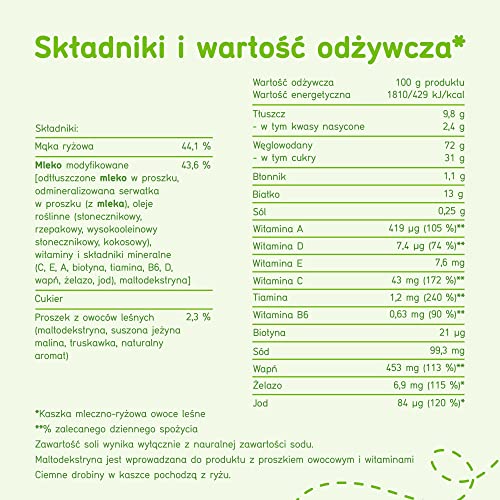Image 2 of BoboVita Milk & Cereal with Forest Fruits 230g