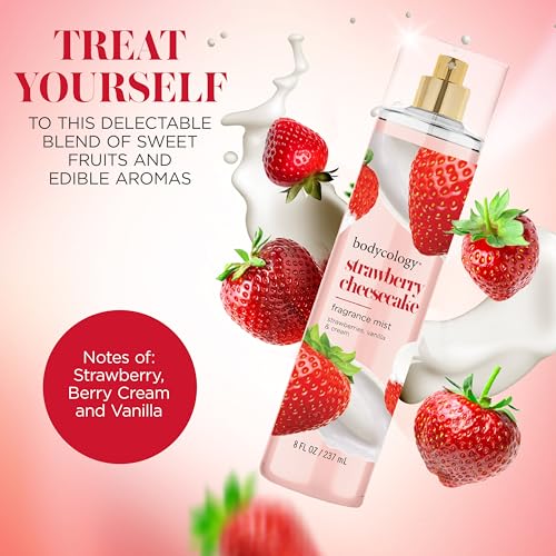 Image 2 of Bodycology Long-Lasting Fragrance Body Mist, Strawberry Cheesecake, 8 fl oz