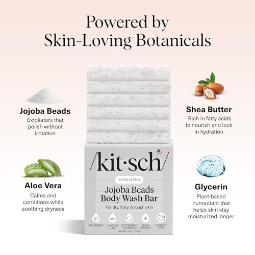 Image 5 of Kitsch Jojoba Beads Exfoliating Body Wash Bar w/Shea Butter & Aloe – 4 oz
