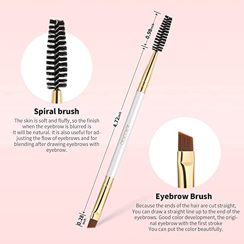 Image 2 of docolor Eyebrow Brush Duo Eyebrow Spoolie 3Pcs