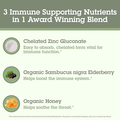 Image 5 of Quantum Health TheraZinc Organic Immune Support Elderberry, 18 Lozenges