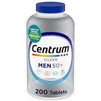 Thumbnail for Image 1 of 200 Count (Pack of 1) / New for the product Centrum Silver Men's 50+ Multivitamin with Vitamin D3, B-Vitamins, Zinc - 200 Tablets