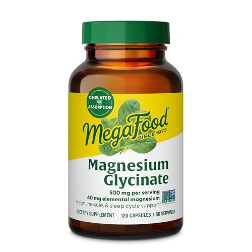 Image 1 of Default Title for the product MegaFood Magnesium Glycinate 500mg, Normal Sleep & Stress, 120 Capsules