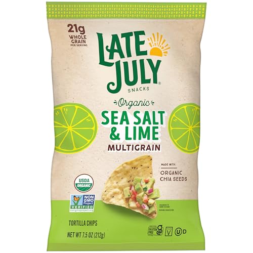 Image 7 of Late July Organic Multigrain Tortilla Chips Sea Salt and Lime 7.5-oz. Bag