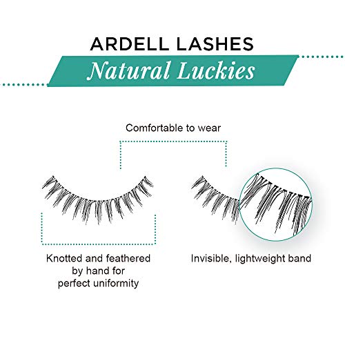 Image 4 of Ardell Natural False Eyelashes Luckies Style Black 4 Pack