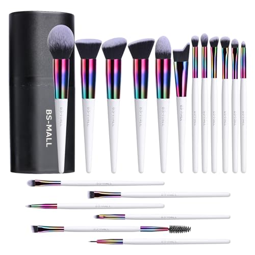 Image 4 of E-white for the product BS-MALL Makeup Brush Set 18 Pcs Professional Synthetic Brushes with Case
