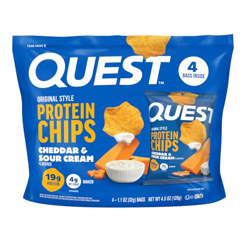 Image 3 of Cheddar & Sour Cream / 1.1 Ounce (Pack of 4) for the product Quest Nutrition Protein Chips Variety Pack