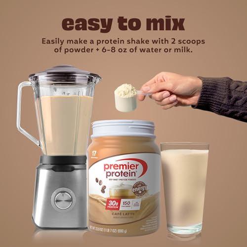 Image 3 of Premier Protein 30g High Protein Powder, 100% Whey, Café Latte, 17 Servings
