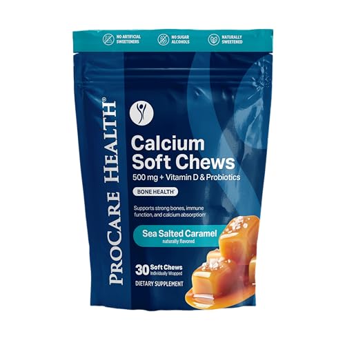 Image 1 of 30 Count (Pack of 1) for the product ProCare Health Calcium Soft Chew Sea Salted Caramel 30 Count