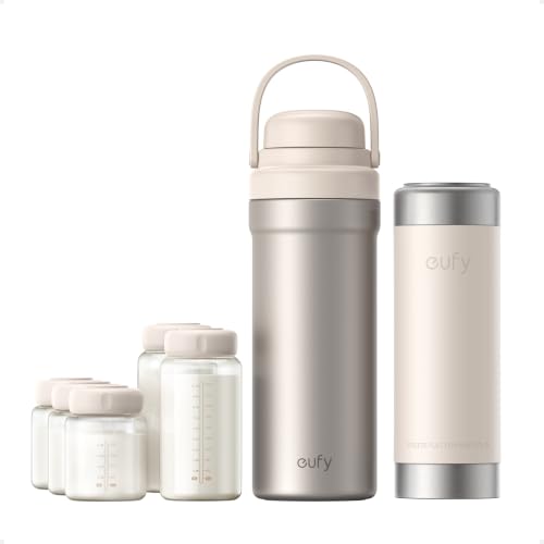 Image 1 of Default Title for the product eufy Portable Breastmilk Cooler E10, 20 oz, Stainless Steel, BPA-Free