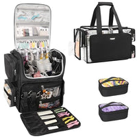 Thumbnail for Image 4 of Black with Large Clear Bag for the product Relavel Hair Tools Travel Bag