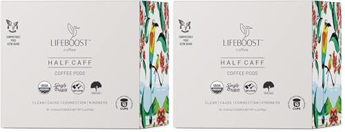 Image 1 of Default Title for the product LIFEBOOST Lifeboost Half Caff Coffee K Cups 10 Count Pack of 2