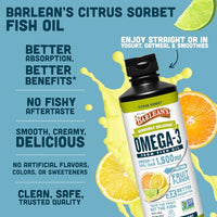 Thumbnail for Image 4 of Barlean's Citrus Sorbet Omega-3 Fish Oil, 16oz