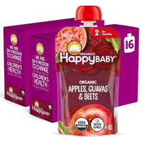 Thumbnail for Image 1 of Default Title for the product Happy Baby Clearly Crafted Stage 2 Apples Guavas & Beets 4oz Pouch (16)