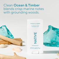 Thumbnail for Image 4 of Native Deodorant Contains Naturally Derived Ingredients, 72 Hour Odor Control, Deodorant for Women and Men, Aluminum Free, Ocean & Timber 2.65oz