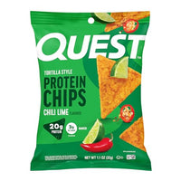 Thumbnail for Image 1 of Default Title for the product Quest Nutrition Chili Lime Tortilla Style Protein Chips, 1.1 oz (Pack of 12)