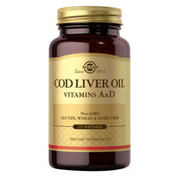 Thumbnail for Solgar Norwegian Cod Liver Oil Softgels (Vitamin A & D Supplement) 250 Soft Gels