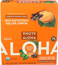 Thumbnail for Image 3 of Aloha Organic Peanut Butter Chocolate Chip Protein Bars, 1.9 Oz (Pack of 12)