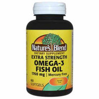 Thumbnail for Nature's Blend Omega-3 Extra Strength 1760 mg 60 Softgels
