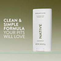 Thumbnail for Image 2 of Native Deodorant Contains Naturally Derived Ingredients, 72 Hour Odor Control, Deodorant for Women and Men, Aluminum Free, Bergamot & Pine 2.65oz