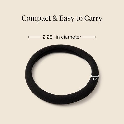 Image 5 of Kitsch Elastic Hair Ties No Damage | Stretchable Hair Bands - Black, 6pcs