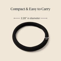 Thumbnail for Image 5 of Kitsch Elastic Hair Ties No Damage | Stretchable Hair Bands - Black, 6pcs