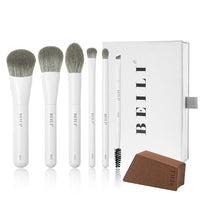 Thumbnail for Image 2 of White for the product BEILI Mini Travel Makeup Brush Set