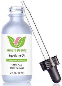 Thumbnail for Image 1 of 2 Fl Oz (Pack of 1) for the product Amara Beauty Squalane Oil Moisturizer with 100% Pure Plant Derived Squalane for Face, Body, Skin and Hair - Face Oil 2 fl. oz.