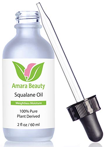 Image 1 of 2 Fl Oz (Pack of 1) for the product Amara Beauty Squalane Oil Moisturizer with 100% Pure Plant Derived Squalane for Face, Body, Skin and Hair - Face Oil 2 fl. oz.