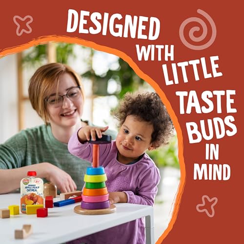 Image 5 of Earth's Best Organic Baby Food Pouches, Fruit and Grain Puree for Babies 6 Months and Older, Organic Apple Peach and Oatmeal Puree, 3.5 oz Resealable Pouch (Pack of 12)