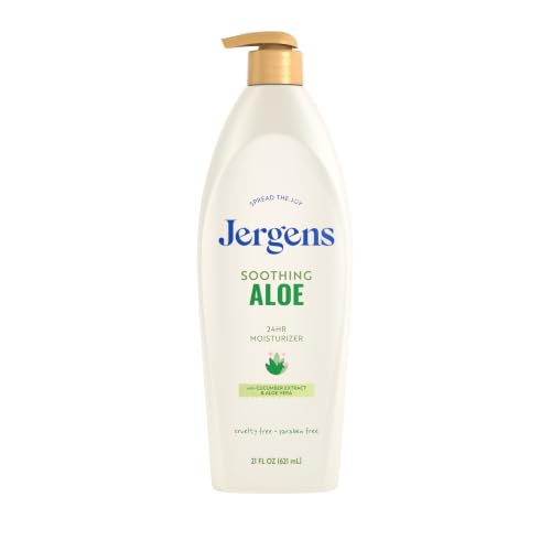 Image 1 of Default Title for the product Jergens Soothing Aloe Body Lotion For Dry Skin, Moisturizer, 21 fl oz