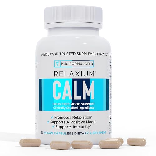 Image 1 of 1 Count (Pack of 60) for the product Relaxium Calm Stress & Mood Support Supplement, Ashwagandha, 60ct