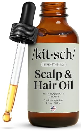 Image 1 of 2 Fl Oz (Pack of 1) for the product Kitsch Rosemary Oil for Hair Growth -With Castor Oil, Biotin & Jojoba- 60mL