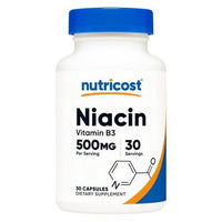 Thumbnail for Nutricost Niacin Vitamin B3 Capsules 500 Mg 30 Caps