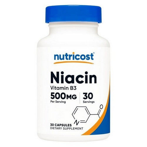Nutricost Niacin Vitamin B3 Capsules 500 Mg 30 Caps