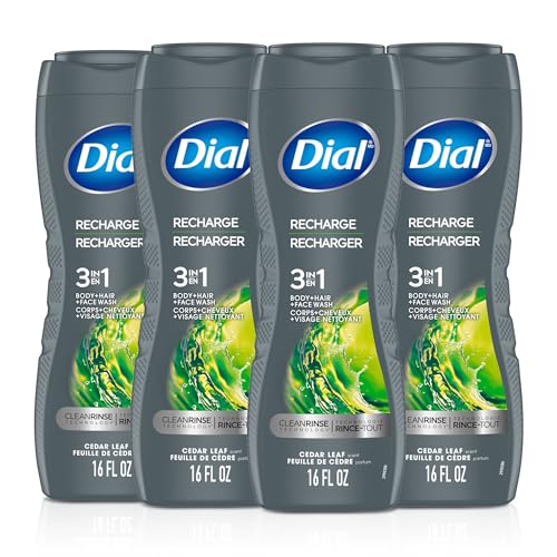 Image 9 of Cedar / 16 Fl Oz (Pack of 4) for the product Dial Men 3-in-1 Body, Hair and Face Wash