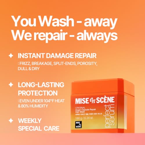Image 3 of Mise En Scene Argan Oil Repair Hair Masks, Protein, 6.34 Fl. Oz.