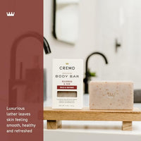 Thumbnail for Image 3 of Cremo Exfoliating Body Bar Soap for Men, Bourbon & Oak Scent, 5 Oz