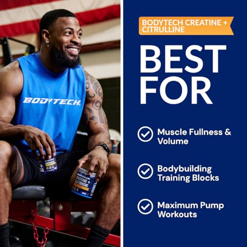 Image 7 of BodyTech Creatine Monohydrate + Citrulline Powder, Unflavored, 30 Servings