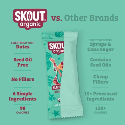 Image 3 of Skout Organic Almond Cookie Kids Snack Bars (18 Pack)
