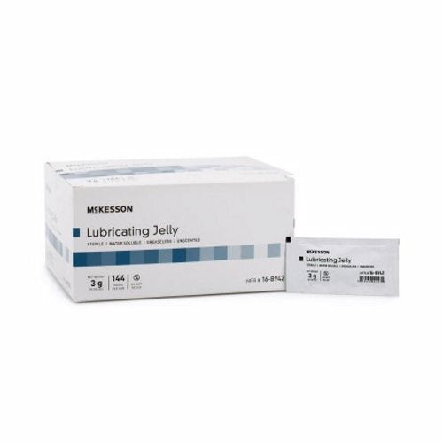 Lubricating Jelly McKesson 3 Gram Individual Packet Sterile 3 Grams, Box Of 144 by McKesson