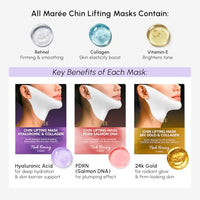 Thumbnail for Image 3 of MAREE V Line Lifting Mask - 24K Gold Double Chin Lifting Mask 12 Ct