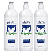 Thumbnail for Image 2 of 16 Fl Oz (Pack of 3) for the product Dr. Brown's Bottle and Dish Soap, 16 fl oz