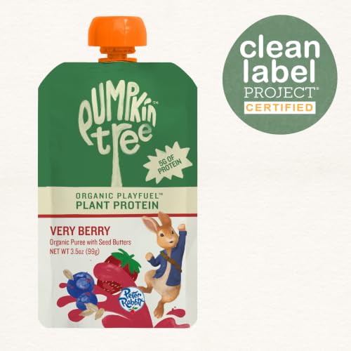 Image 6 of Pumpkin Tree Peter Rabbit Organics Playfuel with Plant Protein, Very Berry, 3.5 Ounce (Pack of 10)