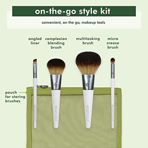 Image 2 of EcoTools On-The-Go Style Brush Kit, 4 Piece Travel Makeup Brush Set