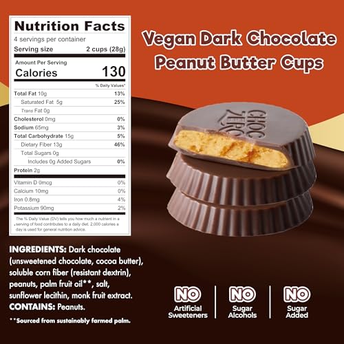 Image 2 of ChocZero Sugar Free Peanut Butter Cups Variety Pack, 3 Pack