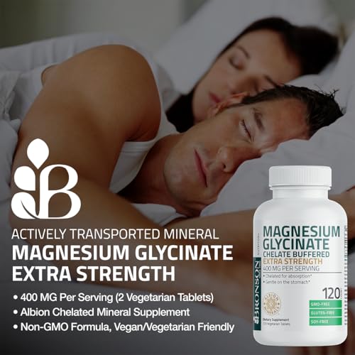 Image 4 of Bronson Magnesium Glycinate 400 mg Buffered & Chelated, 60 Tablets